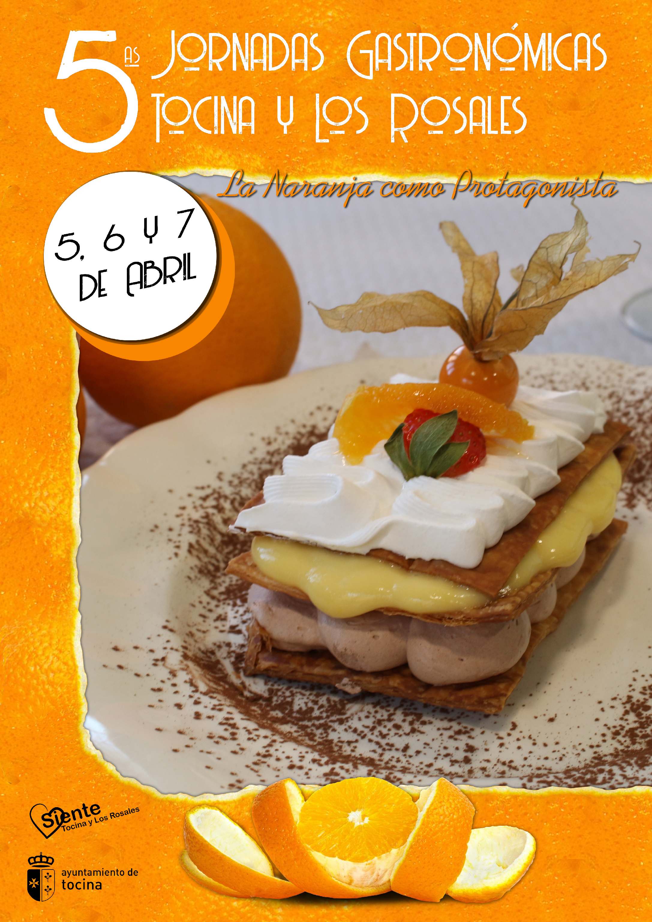 CARTEL 5 jornadas gastronomicas naranja
