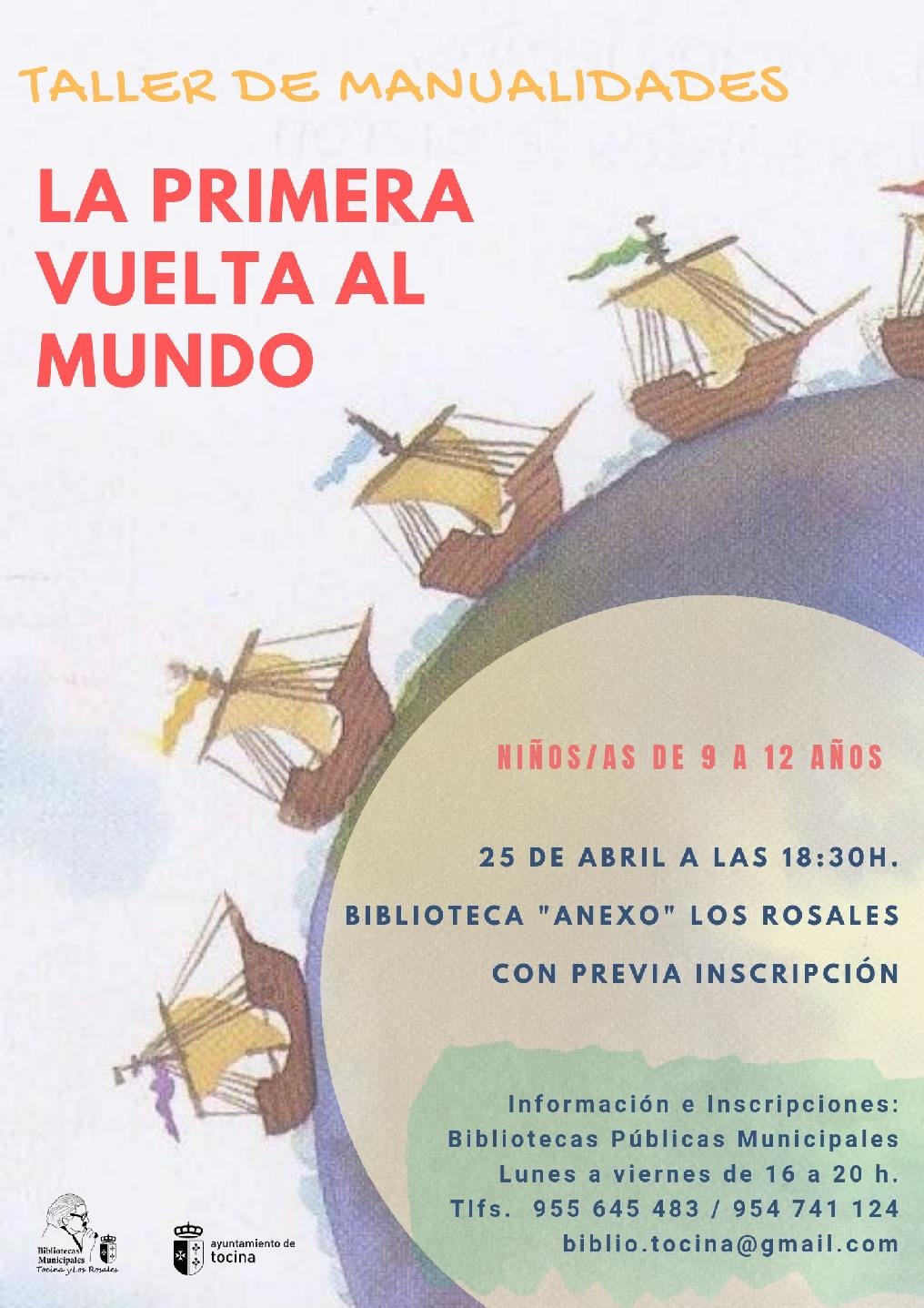 Cartel. TALLER _LA PRIMERA VUELTA AL MUNDO_
