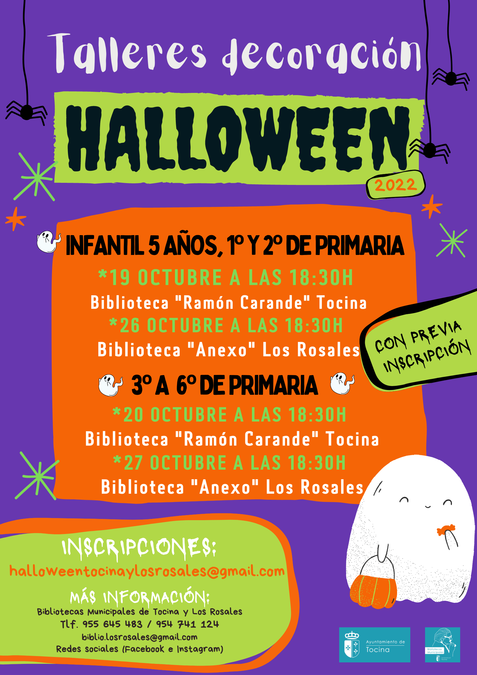 Cartel.Talleres Decoración Halloween 2022