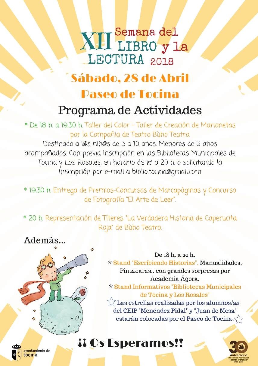 Cartel. Clausura Semana Libro 2018