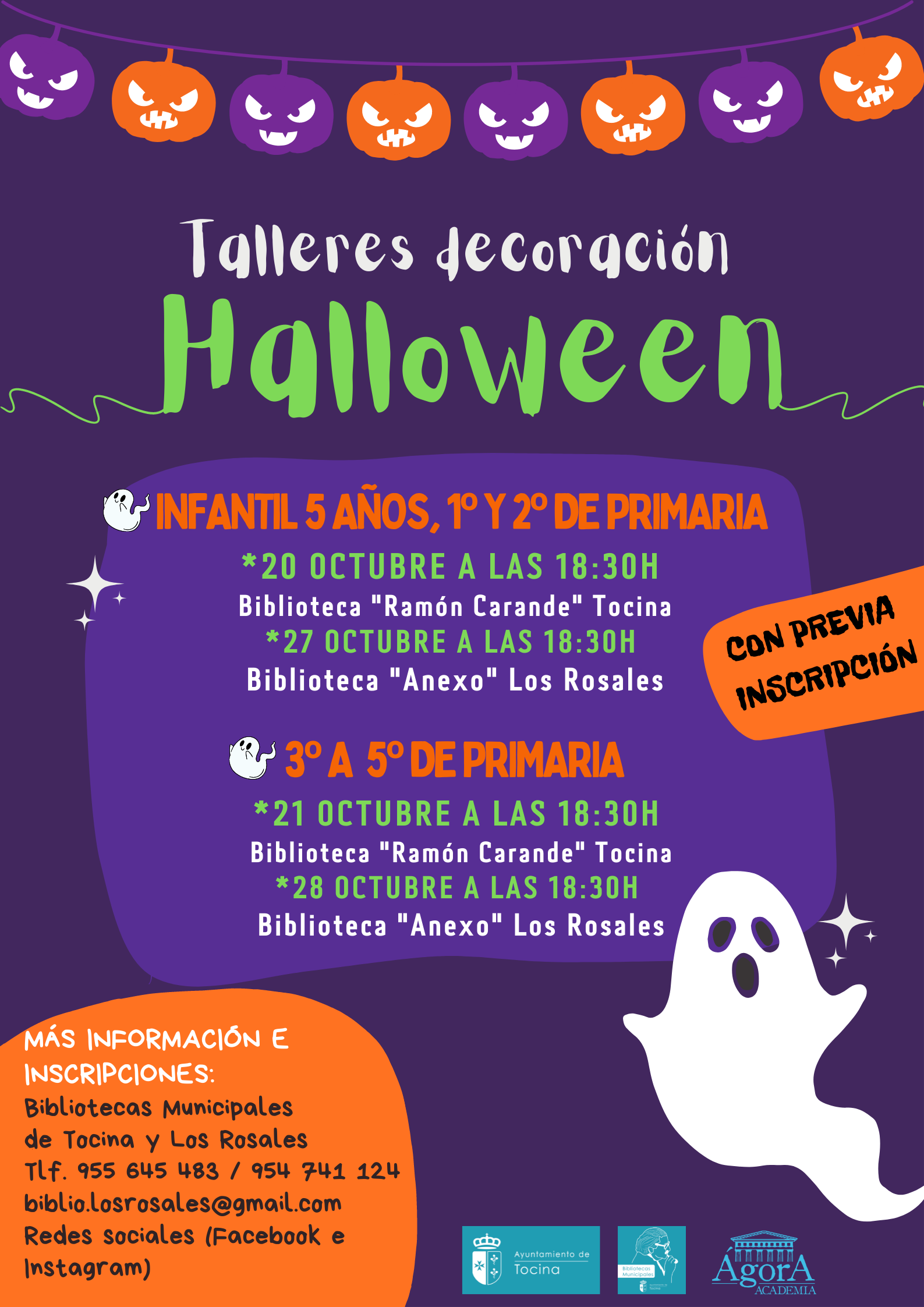 Cartel. Talleres Decoracion Halloween