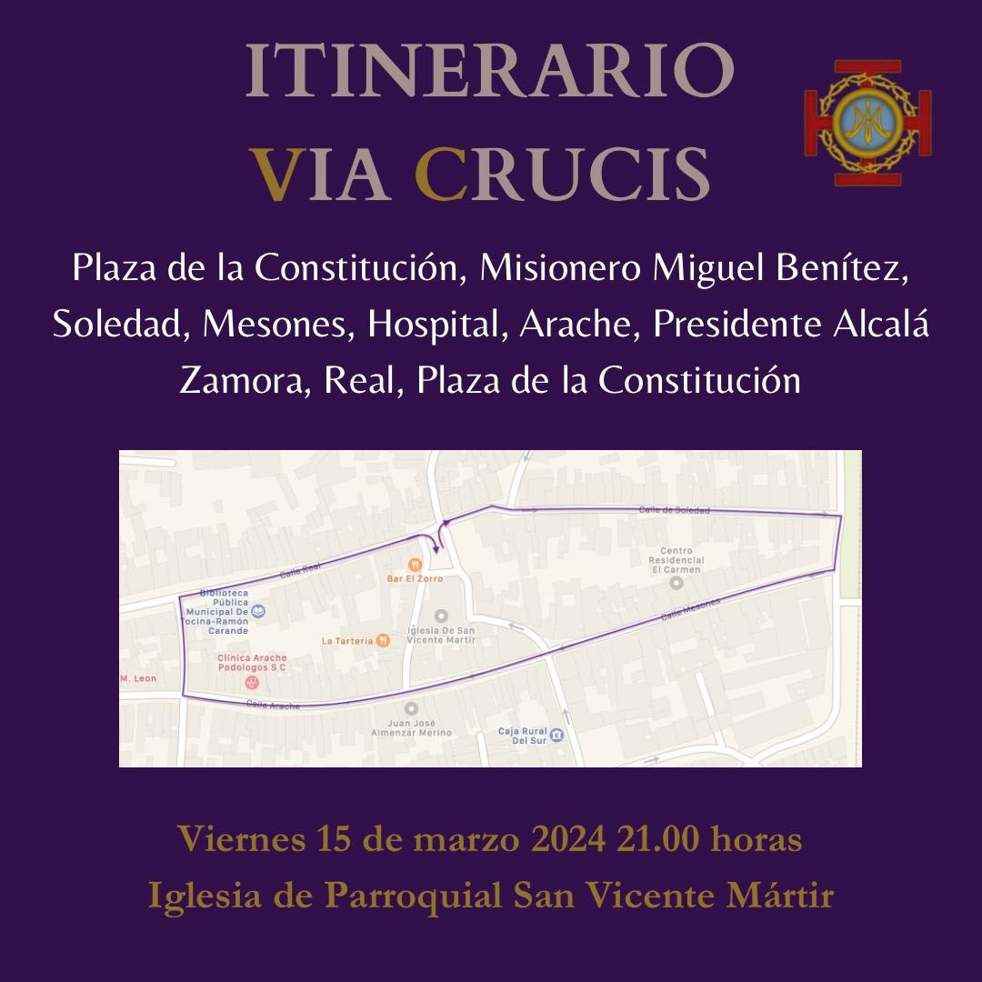 itinerario viacrucis Gran Poder