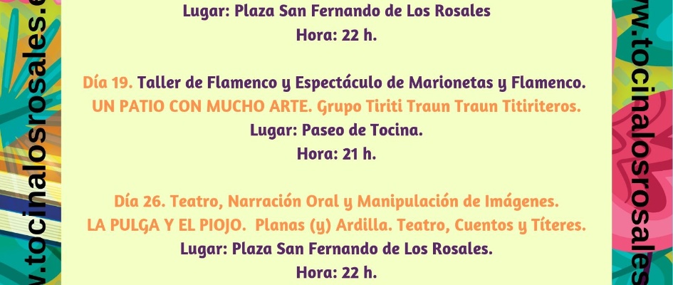 2. Cartel. Verano Cultural. Programacion 2019..