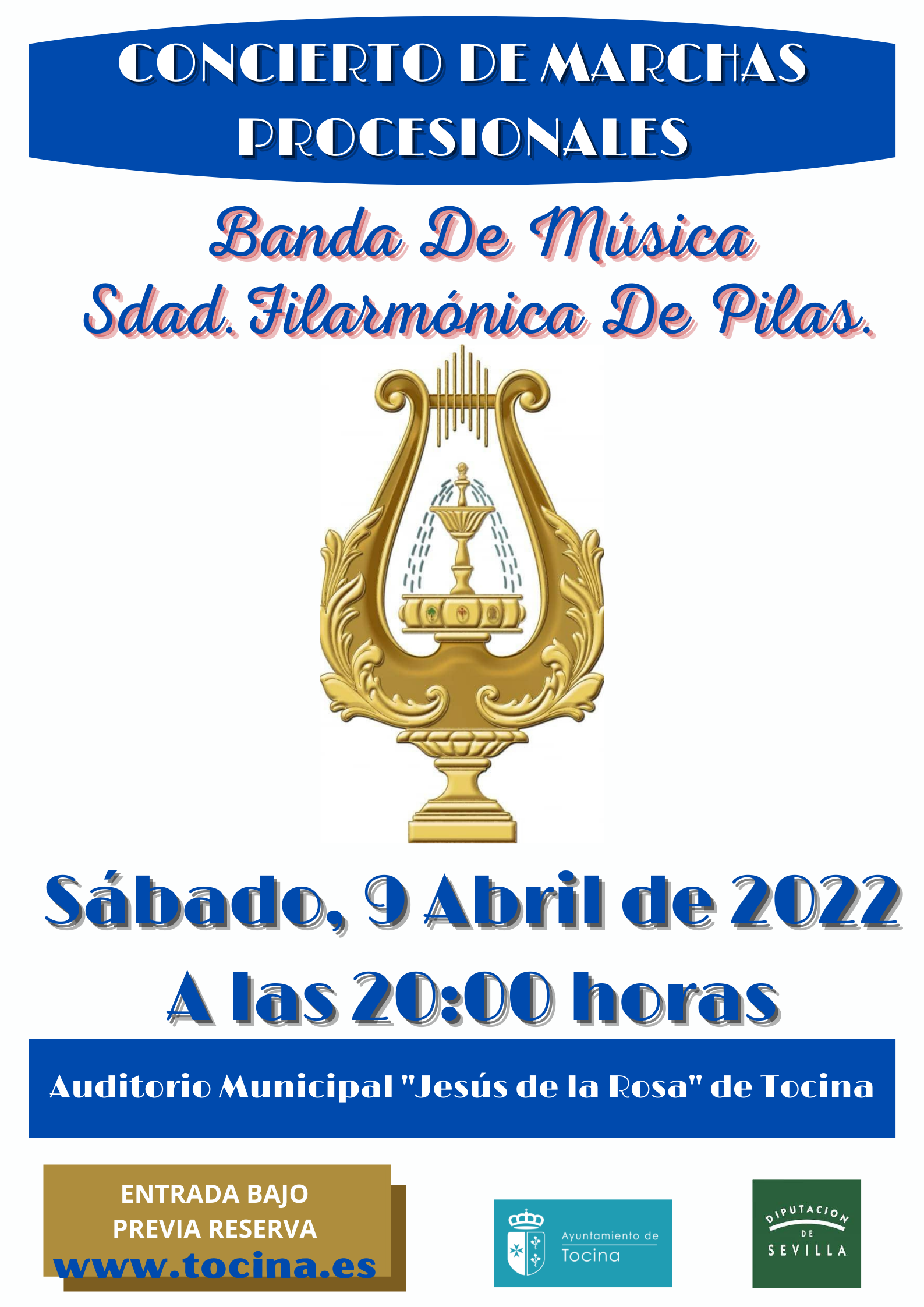 Cartel. Concierto Musica Banda Pilas
