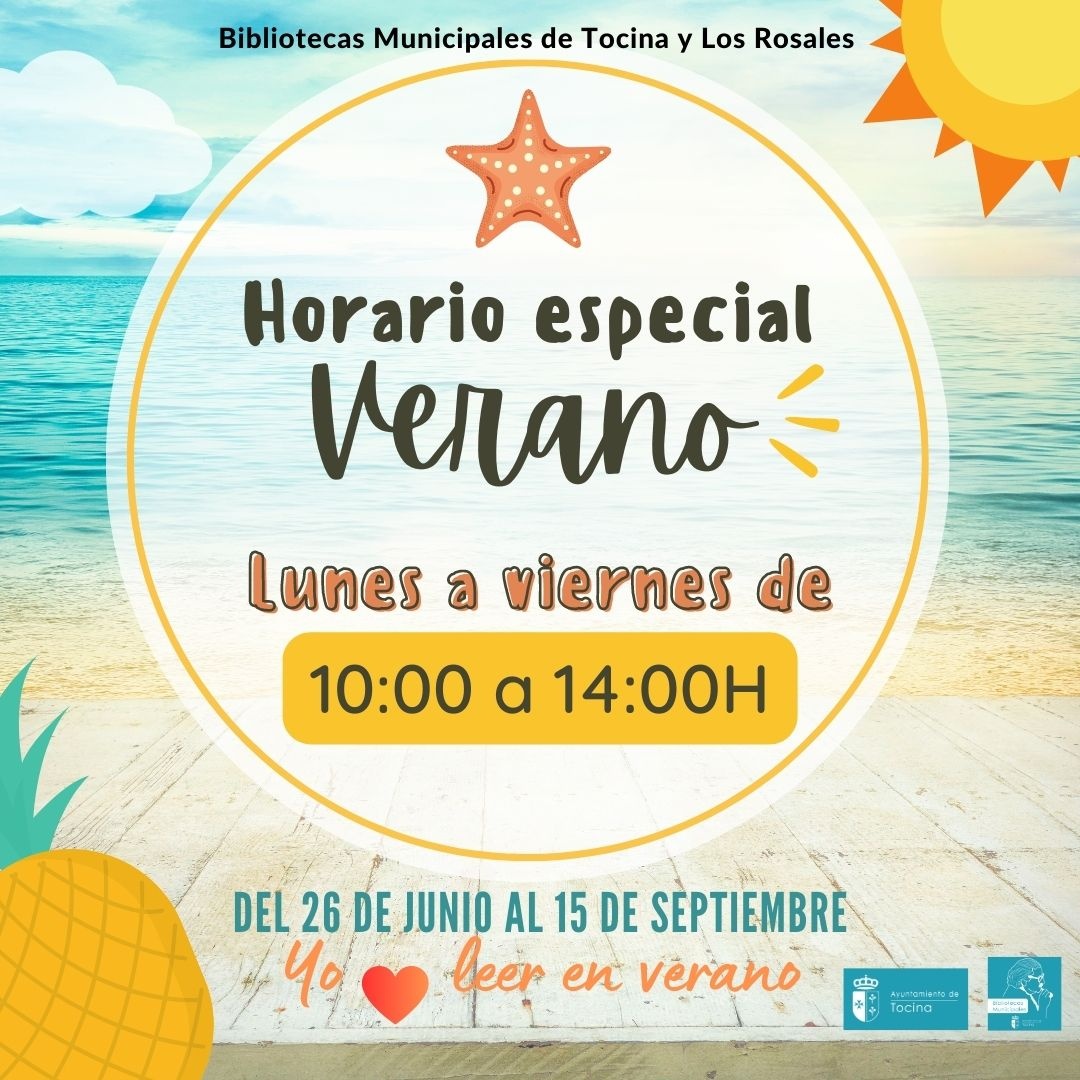 HorarioVerano2023_BibliotecasMunicipalesTocinayLosRosales