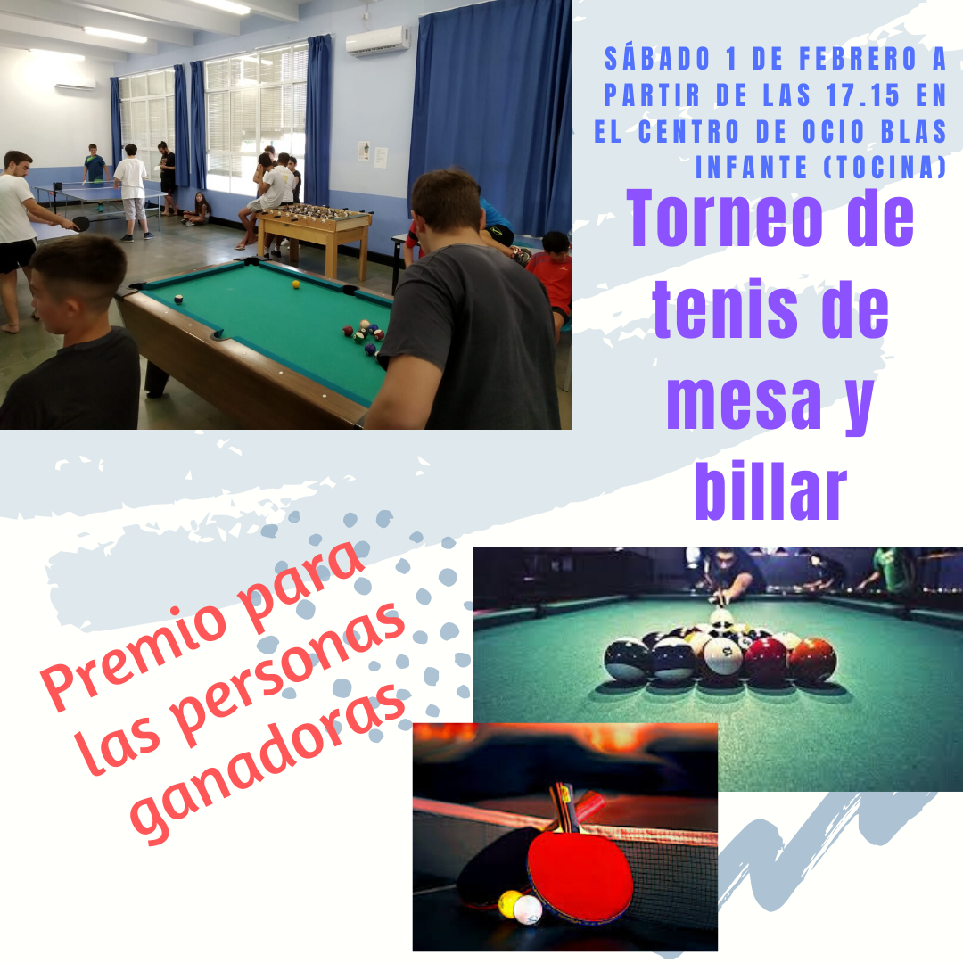 torneo tenis de mesa y billar